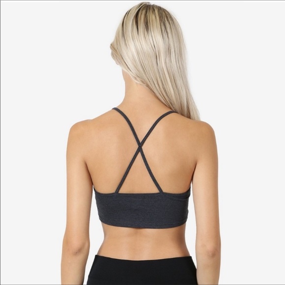 Navy Cross Back Bralette - Picture 6 of 7